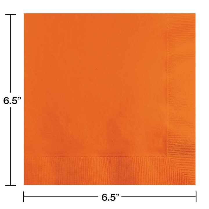 Bulk Party Decor - Wholesale Disposable Napkin - Sunkissed Orange Value Friendly Luncheon Napkins, 20/Pkg3