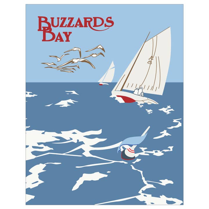 2.5'' x 3.5'' Buzzards Bay Sailboats Magnet for wholesale by Fridgedoor