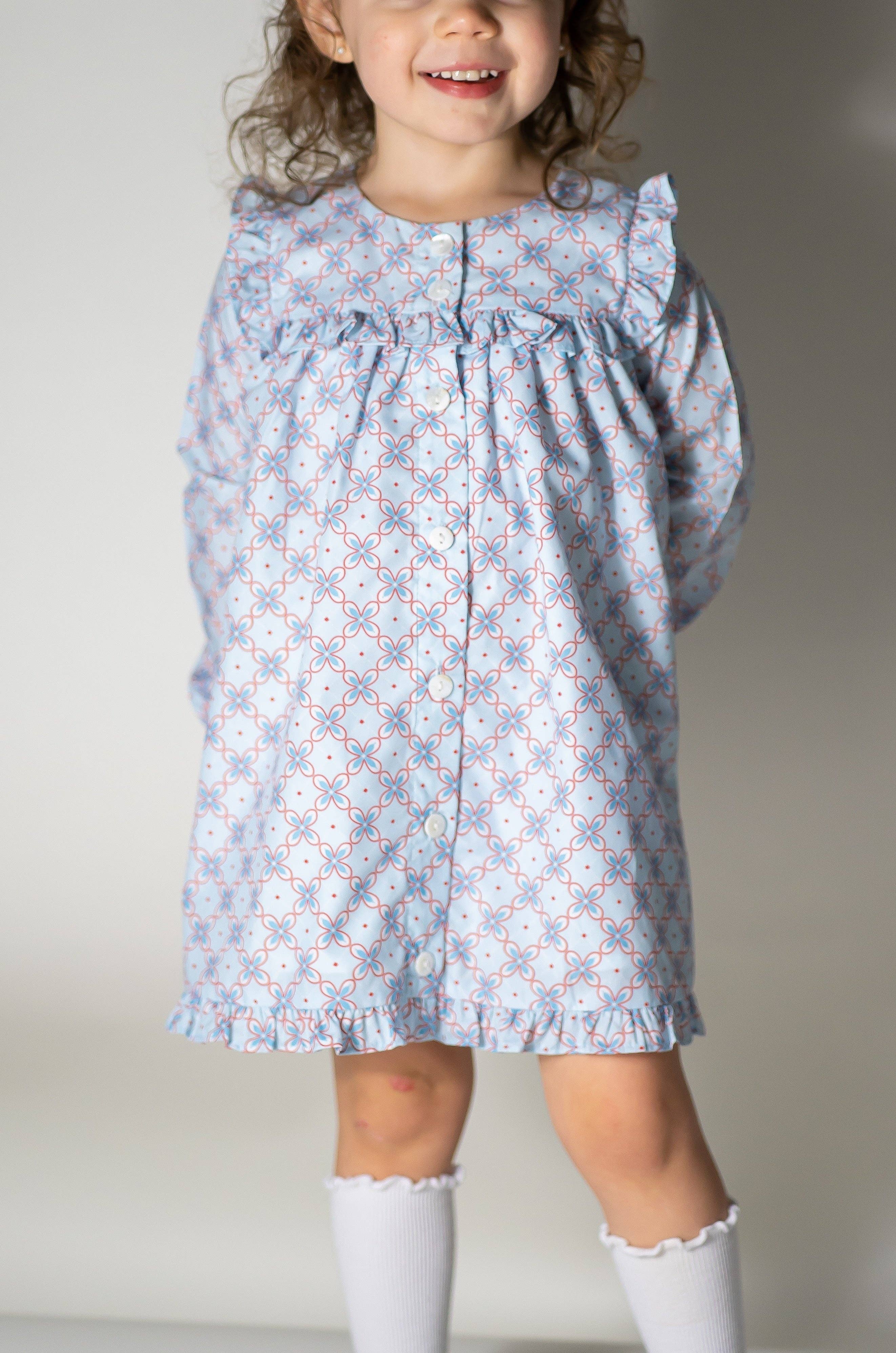 The Yellow Lamb - Wholesale Dress - Kids - Gloria Geometric - Benton Dress9