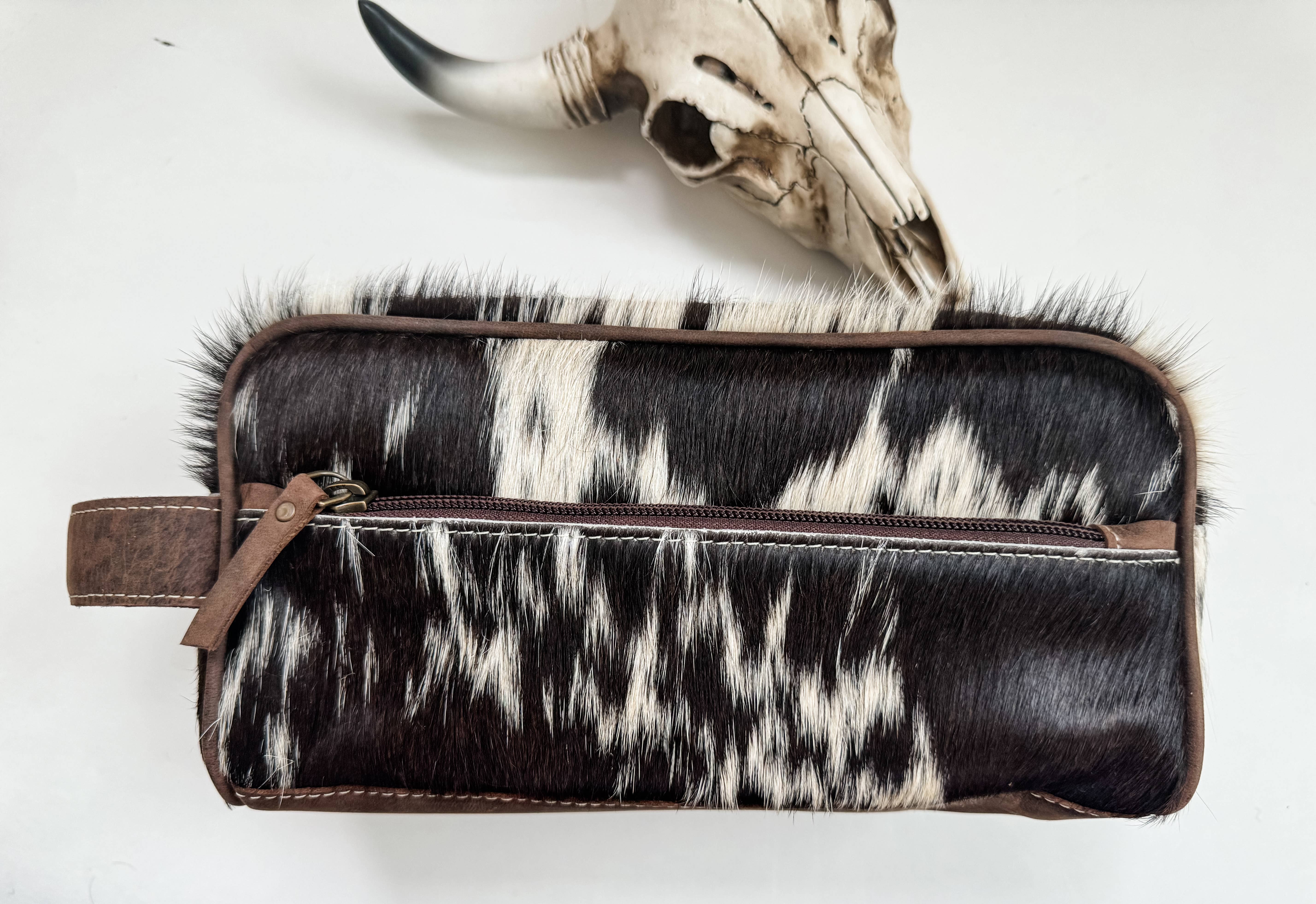 Boho Ranch Shop - Wholesale Toiletry Bag - Women's - Cowhide | Western Toiletry Makeup Shaving Travel Bag6
