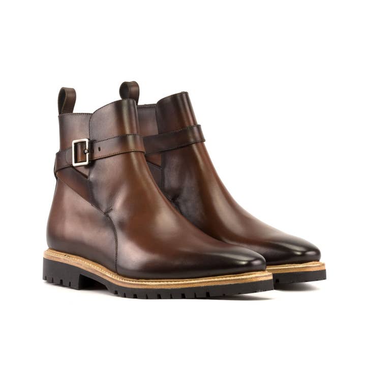 Rohan Men's Italian Leather Jodhpur Boot in Cognac for wholesale on Faire