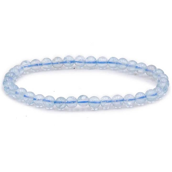 Zimbabwe AAA Blue Topaz Bracelet (5-6mm beads) for wholesale by La Boîte à Cailloux