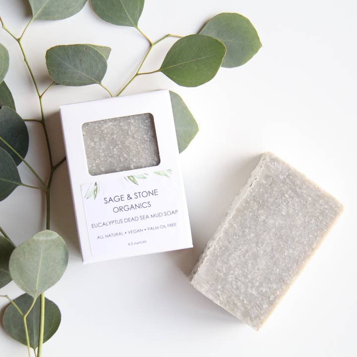 Eucalyptus Dead Sea Mud Soap for wholesale by Sage & Stone Organics