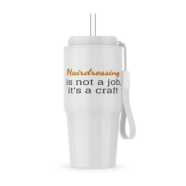 3dRose - Wholesale Insulated Mug/Tumbler - 3dRose, Text of Hairdressing is not a job,its a craft, Tumbler