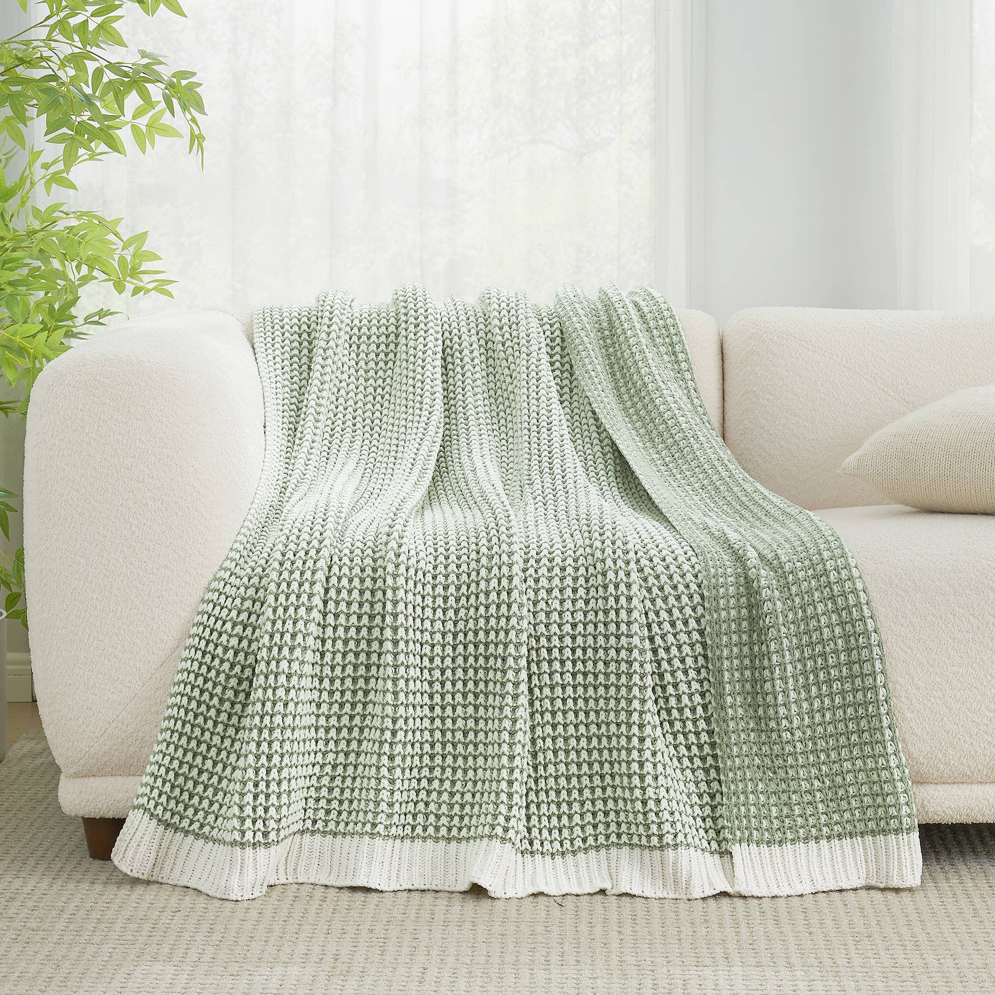 DreamValley - Wholesale Throw Blanket - AH Reversible Chenille Waffle Knit Throw Blanket28