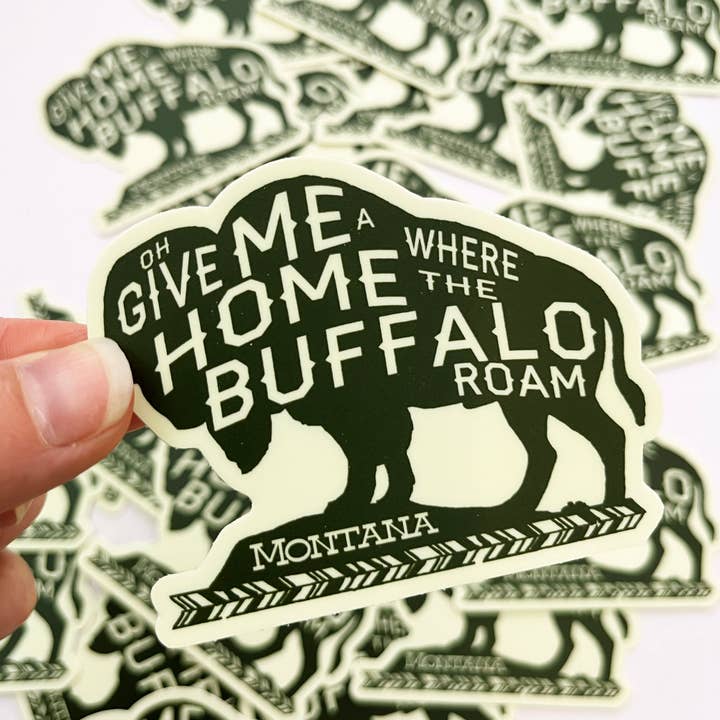 Onde o Sticker Buffalo Roam Montana por atacado de H.B. Elliot