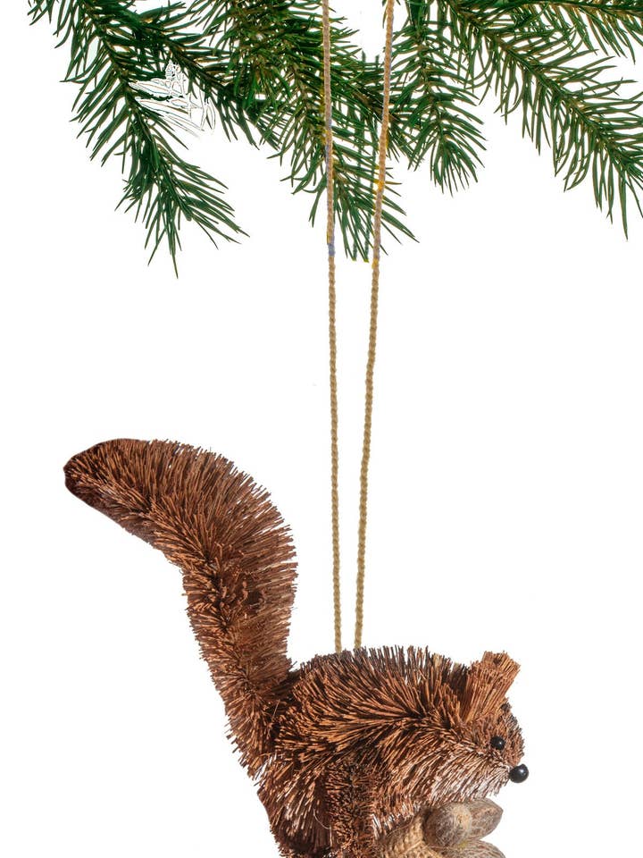 Bottle Brush Squirrel & Sack for wholesale by Silk Road Bazaar