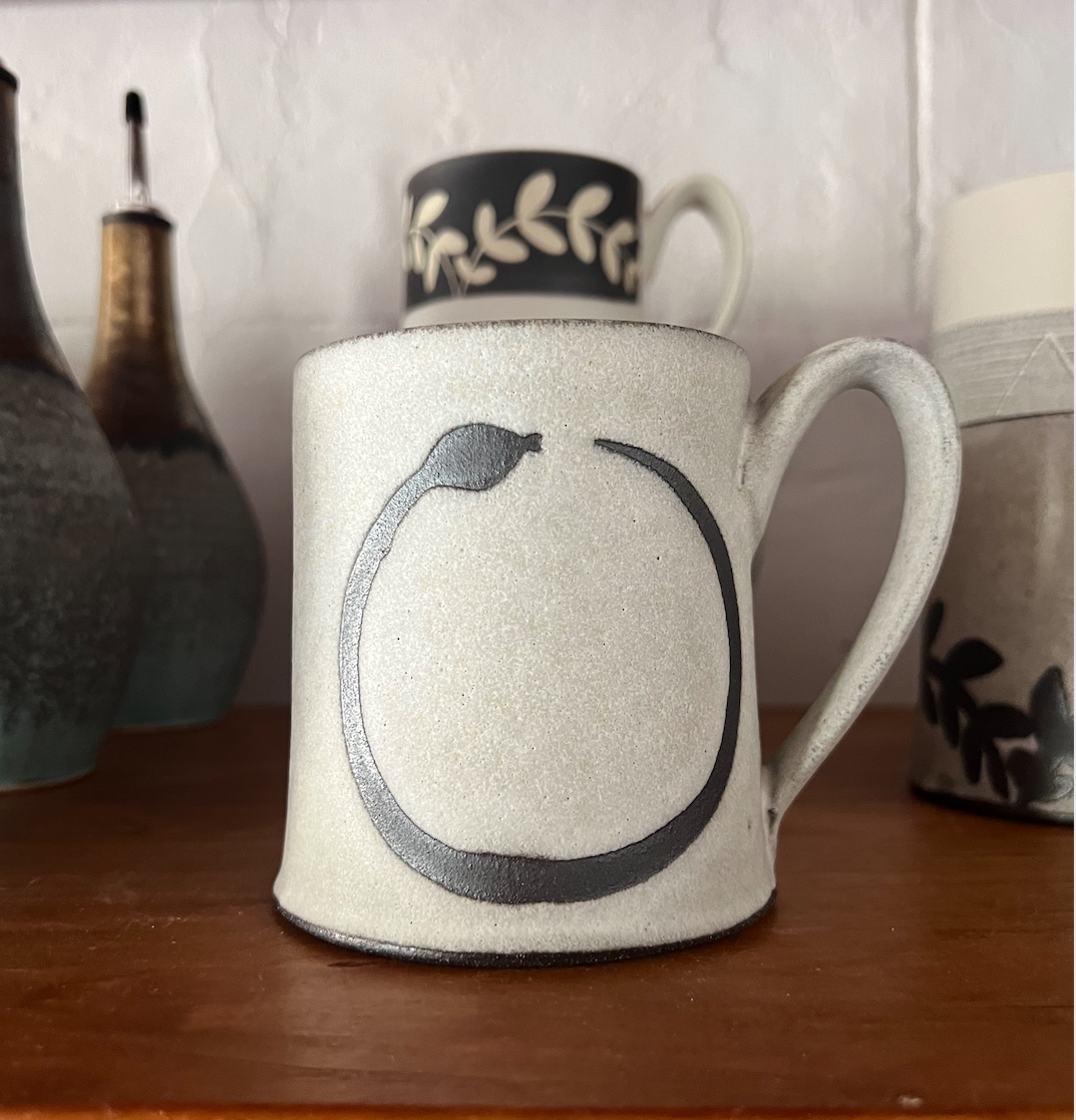 Jessica Wertz Ceramics - Wholesale Coffee Mug - Ourobouros Snake Mug 21