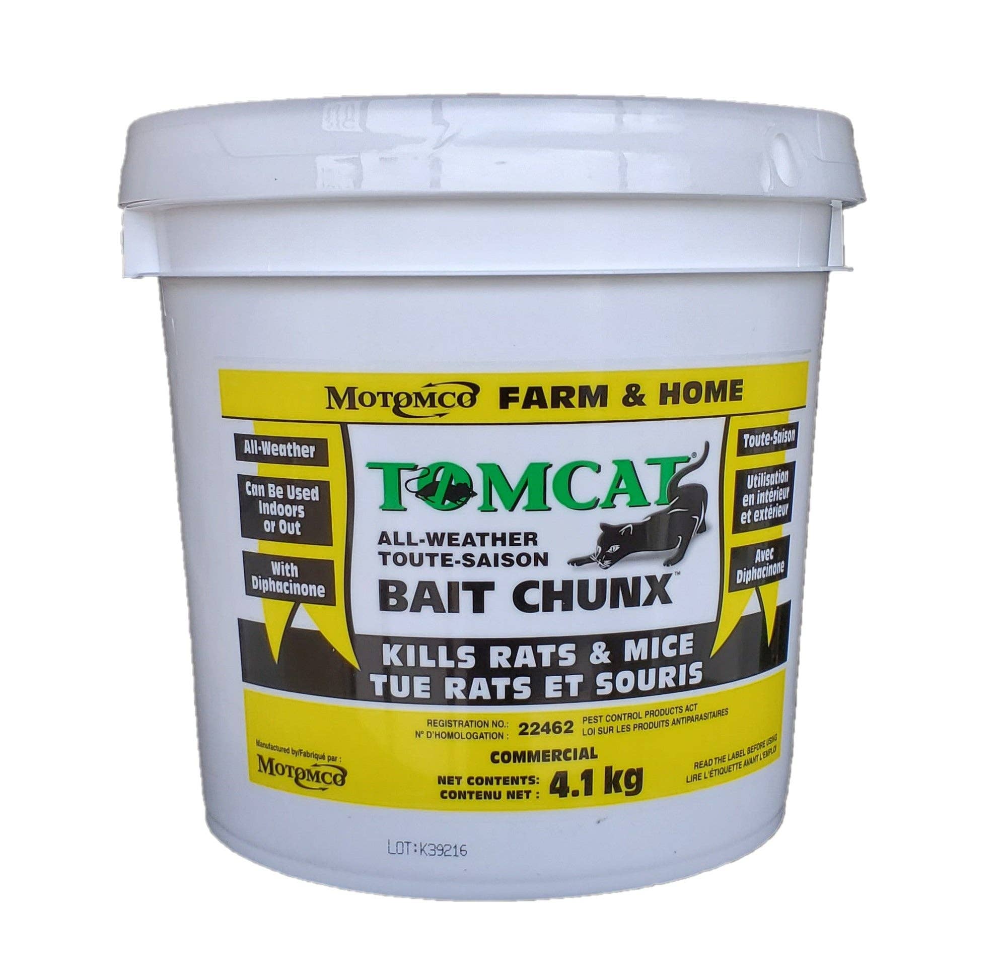 RodenticideCanada.com - Wholesale Insect Repellent - Tomcat rat bait chunx 9lbs/4.1kg