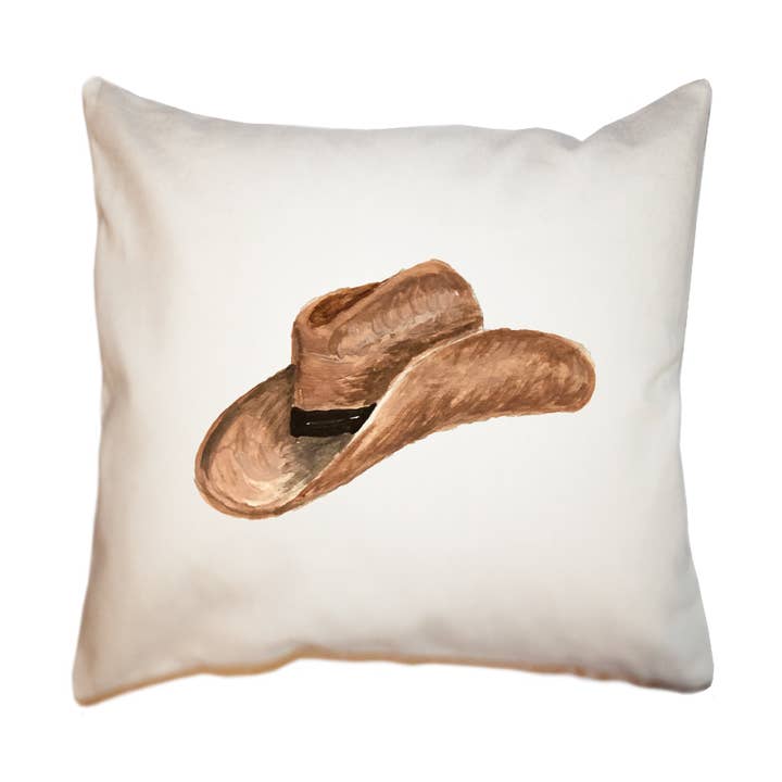 almohada cuadrada con sombrero de vaquero para venta al por mayor de Tina Labadini Designs