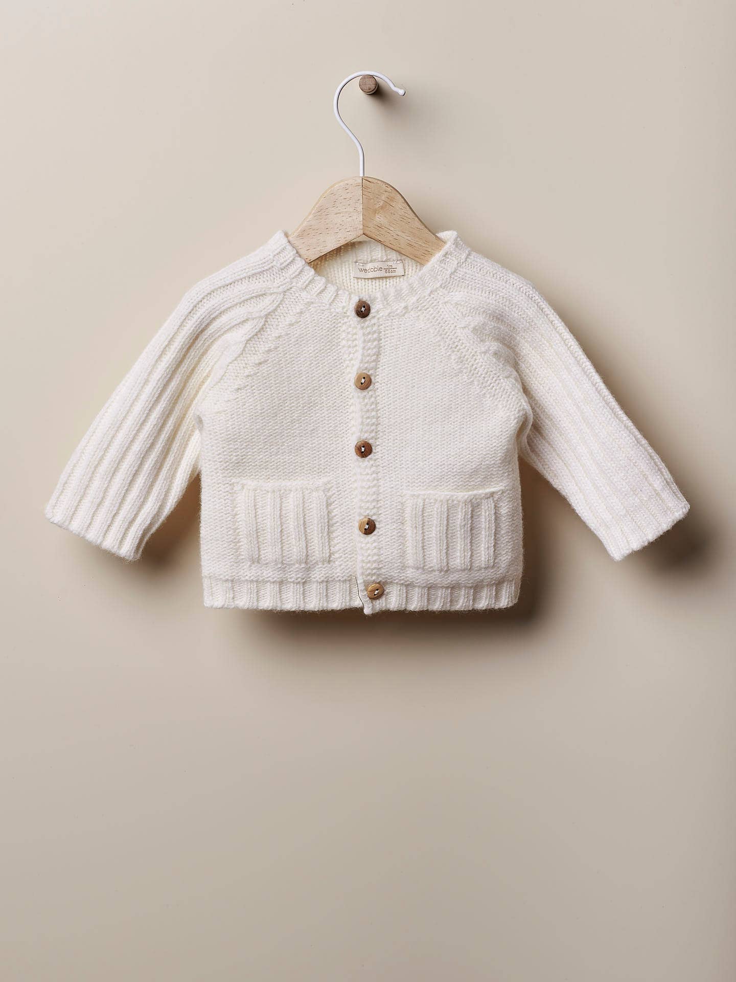 Wedoble: sustainable children's fashion - Wholesale Jacket - Baby - Cardigan with pockets knitted in wool | LOVE IN WINTER DAYS4