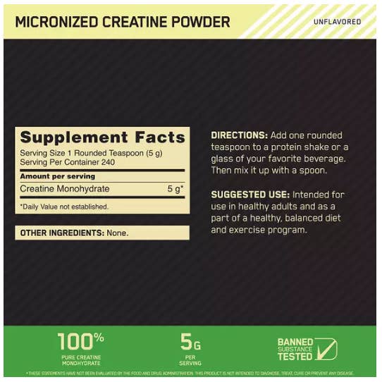 Campus Protein - Wholesale Protein/Superfood Powder - Optimum Nutrition Micronized Creatine Powder