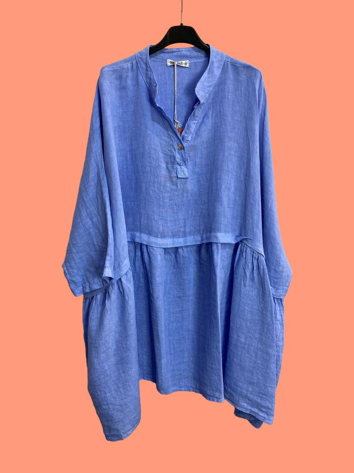 la maison des fibres naturelles - Venta al por mayor Túnica - Mujer - Túnica amplia de lino 68369 flora 100% TÚNICA DE LINO9