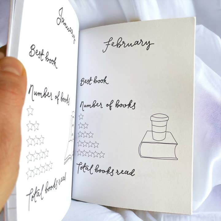 And Hope Designs - Cards, Stickers & Stationery - Vente Journal intime - Journal de lecture, livre de pages préfabriquées roses, bullet journal8