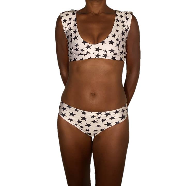 HAUT DE BIKINI COURT FRANCISCA - Stars pour la vente par Brasini Swimwear + Brasini Fit