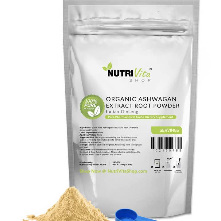 RADICE DI ASHWAGANDHA IN POLVERE BIOLOGICA PURA AL 100% 1000g All'ingrosso Per Il Tuo Negozio - Foto 3