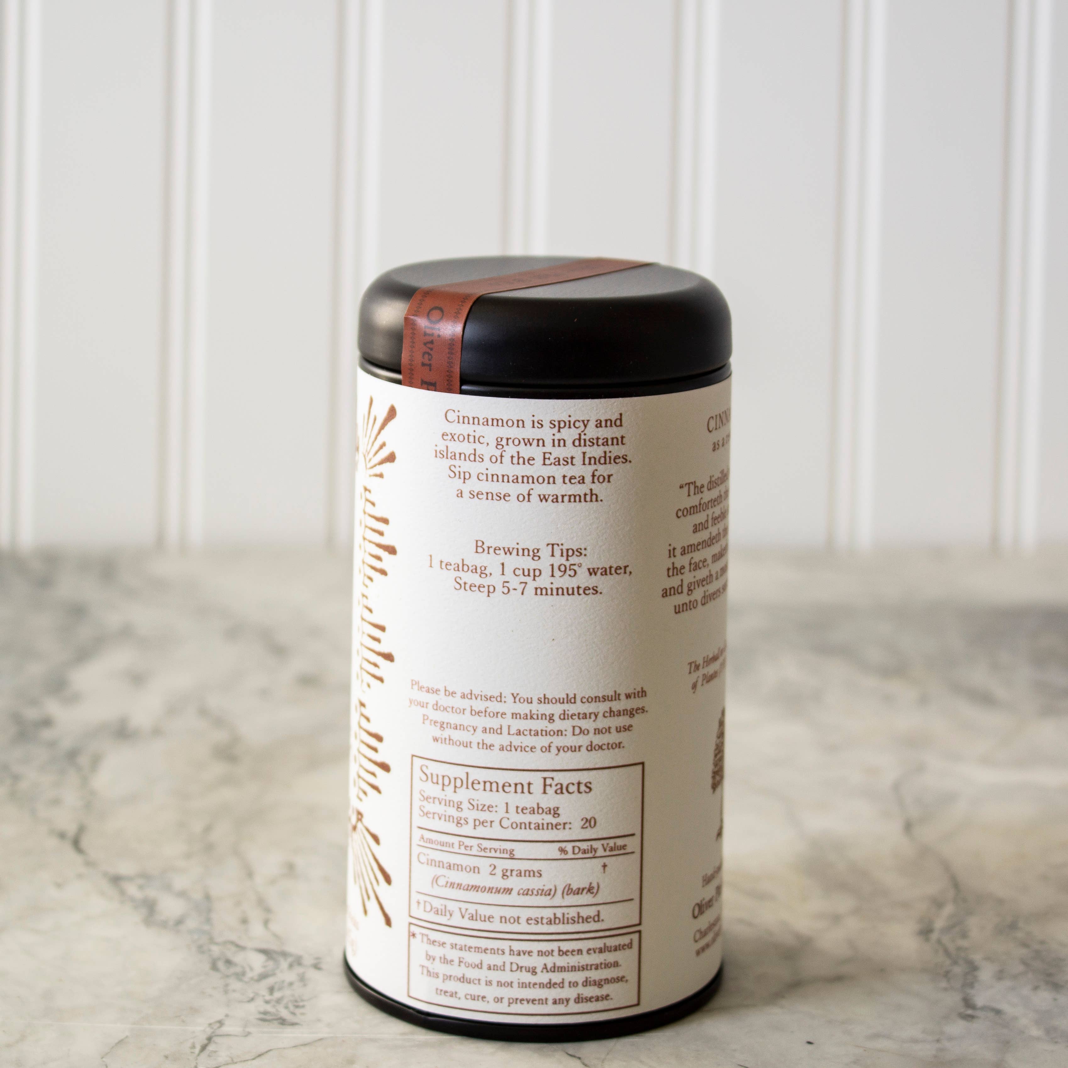 Oliver Pluff & Company - Wholesale Tea Bags - Colonial Remedies No. 7b - Cinnamon Tea Bags3