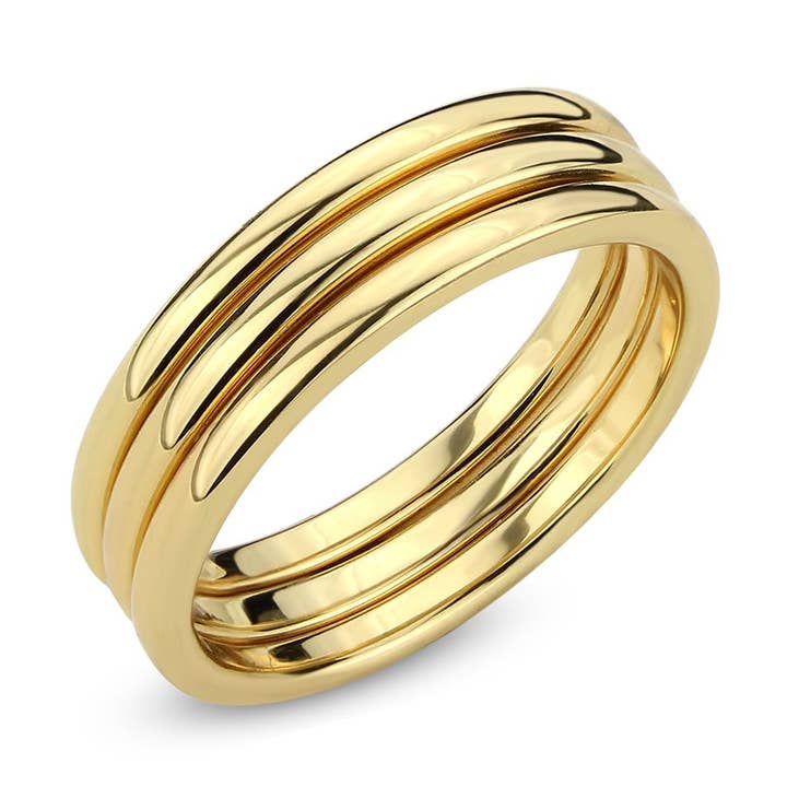 3W1628 - Flash Gold Brass Ring with No Stone in No Stone for wholesale by Alamode