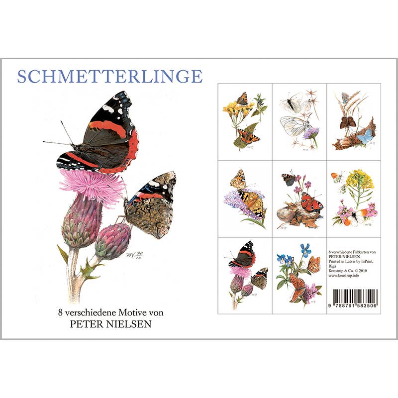 Koustrupco - Wholesale Stationery/Notecard Set - Cardfolder Schmetterlinge - 8 cards w/envelopes (german)4