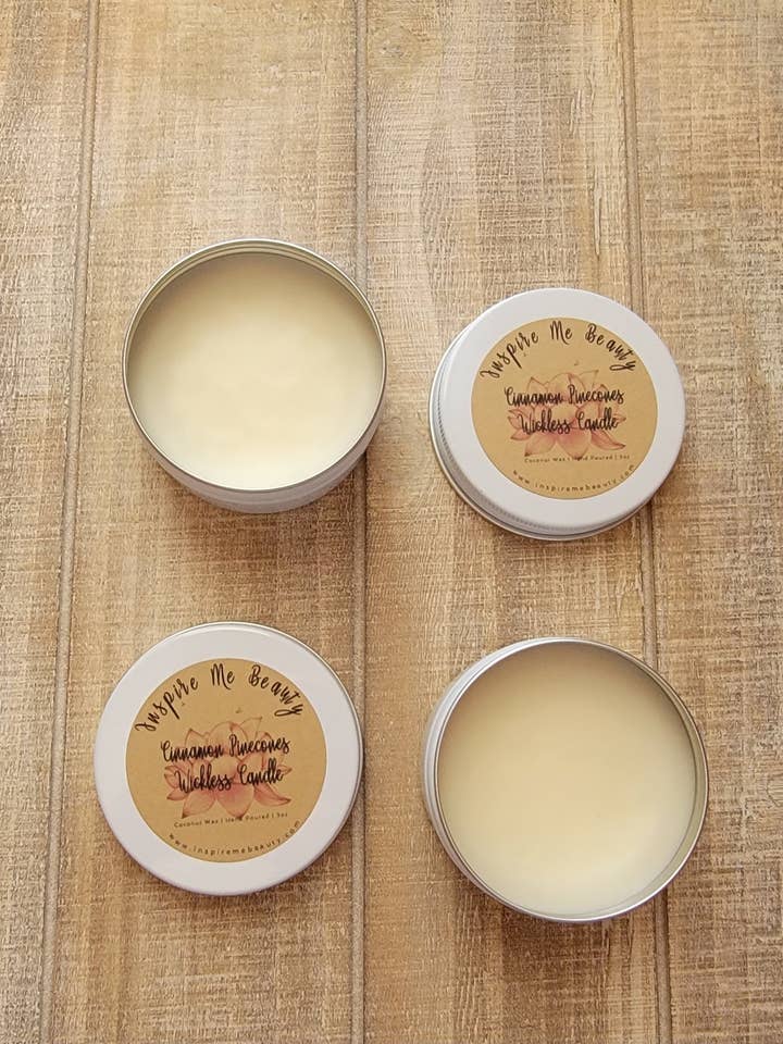 Cinnamon Pinecones Wickless Candle for wholesale by Inspire Me Beauty