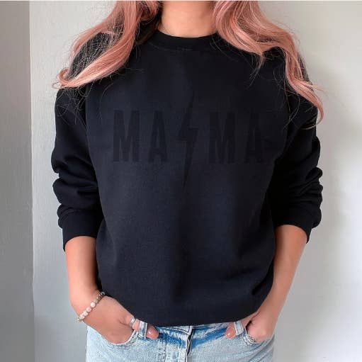 Sudadera gráfica con rayo de mamá tono en Rock n Roll para venta al por mayor de Par.tees by Party On!