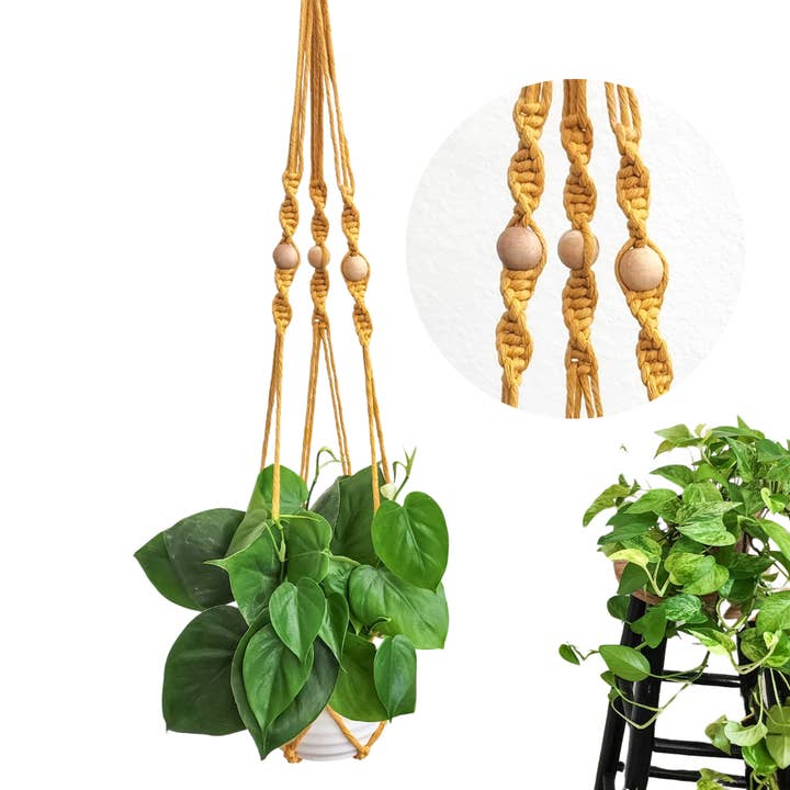 Handmade By Uruba – wholesale Hängande kruka – Macrame växthängare för inomhus- och utomhusbruk, Boho Planter13