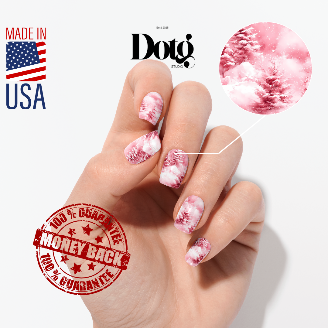Design on The Go Studio - Wholesale Nail Art/Decal - Pink Christmas Nail Wraps DIY Manicure & Pedicure Stickers2