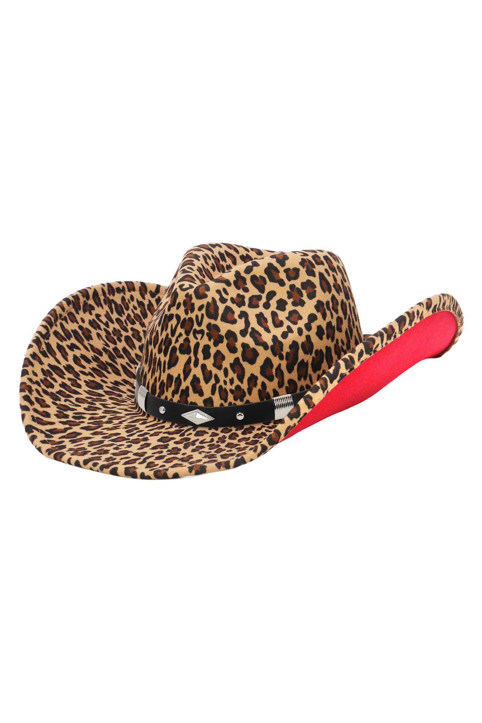 Cap Zone – wholesale Cowboyhatt - Dam – Diamant Concho Fusk Leopard Filthatt4