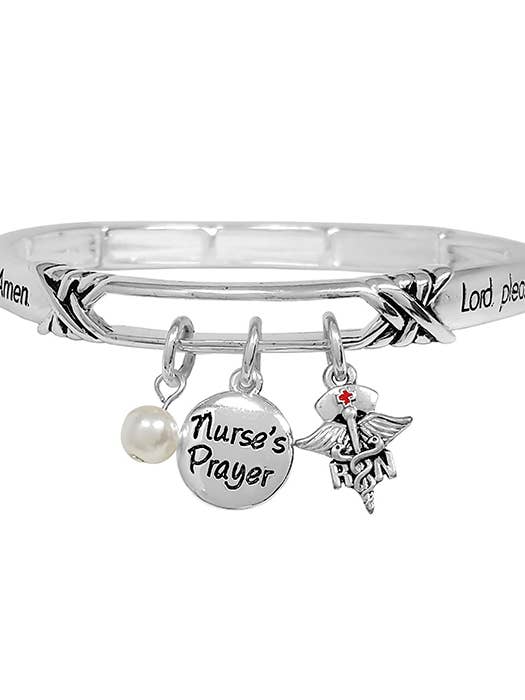 ( A418 ) VERPLEEGKUNDIGE THEMA BEDENKRALEN REKARMBAND voor wholesale door Jewelry Max