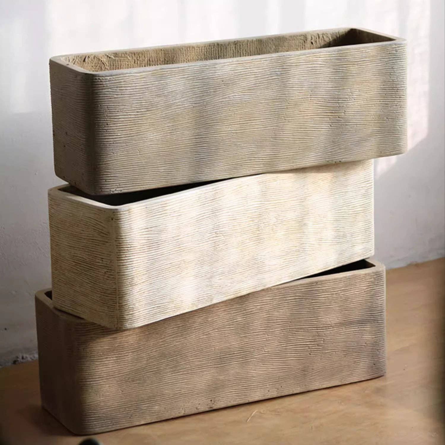 Rustic Reach - Wholesale Planter Box - Modern Rectangular Textured Planter6