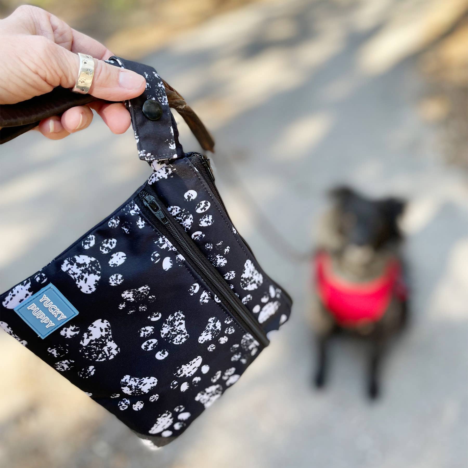 Yucky Puppy - Wholesale Pet Poop Bag Dispenser - Paw Print Two-PocketYUCKY PUPPY Poop Bag Carriers (Set of 2)1