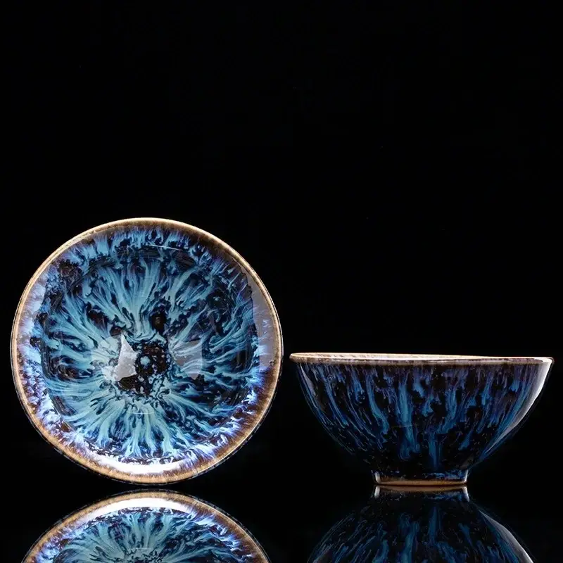 Otterware – wholesale Coffee/tea cup – Handmade Artisanal Tenmoku Glaze Tasting Cup (Single)2