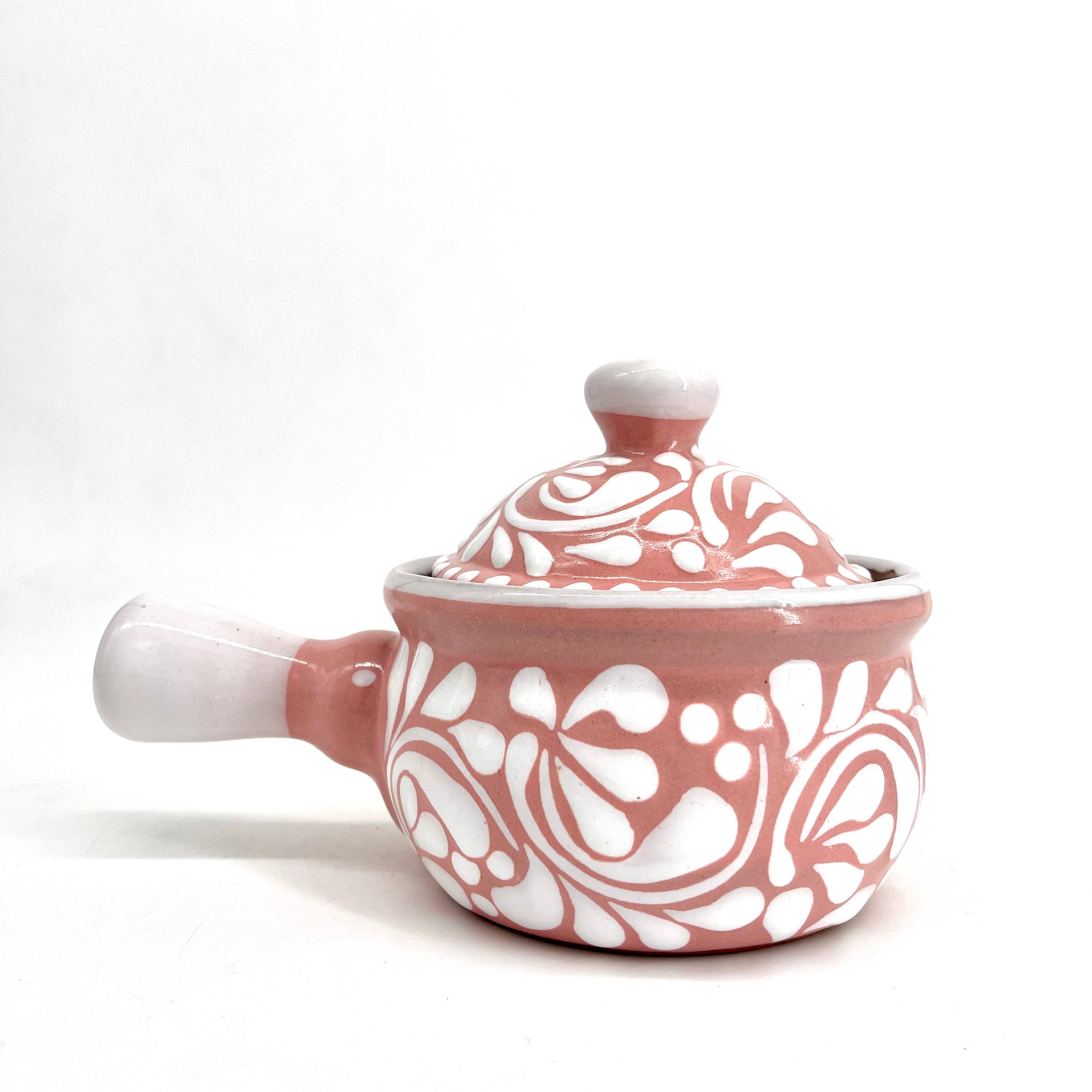 Fiesta McAllen LLC – wholesale Decorative plate/dish/bowl – Elegant Mexican Ceramic Salsa Bowl with Handle0