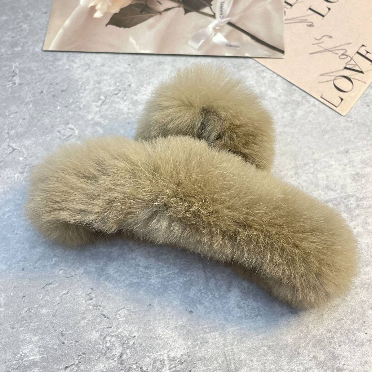 ACCITY - Wholesale Hair Clip - Women's - Rex Rabbit Fur Claws - Elegant Mixed Color Clips_CWASC159175