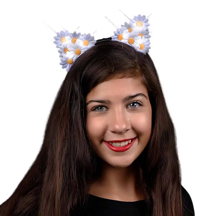 Blinkee.com, LLC – wholesale Fashion headband – women's – LED Daisy Flowers Cat Animal Ears Headband