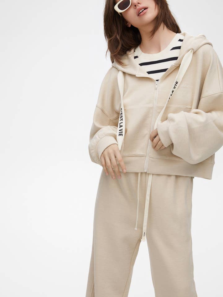 Conjunto de Sweatshirt de Aveia Latte por atacado de Urlazh