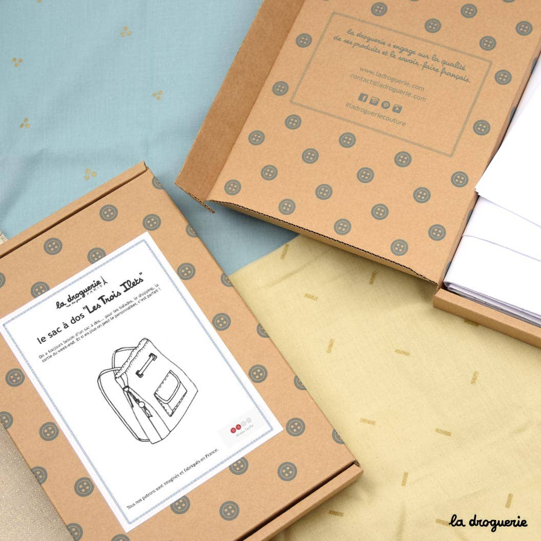 LA DROGUERIE - Wholesale Craft Sewing Kit - Sewing pattern for the "Les Trois Ilets" backpack3
