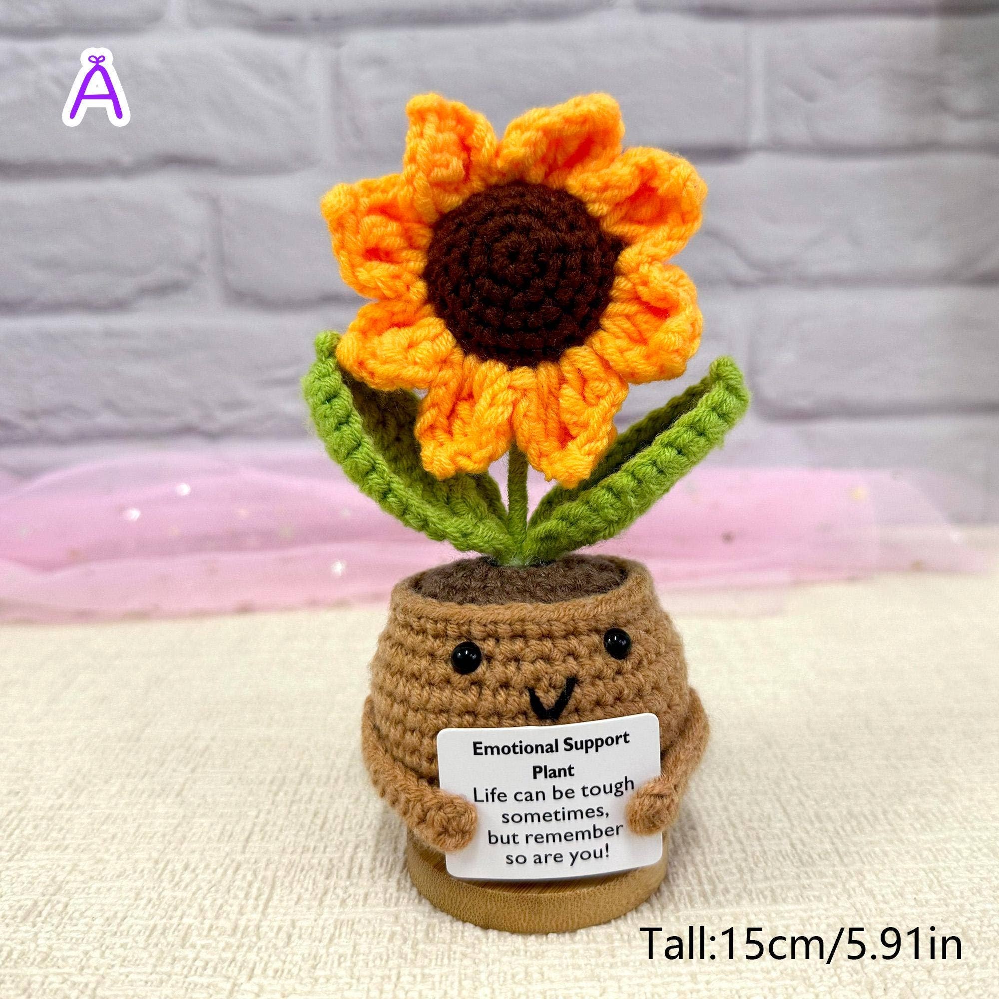 TOMOPOD LLC - Wholesale Stuffed/Plush Toy - Kids & Baby - Crochet Emotional Support For Trash Cans/Bombs/Sunflower0