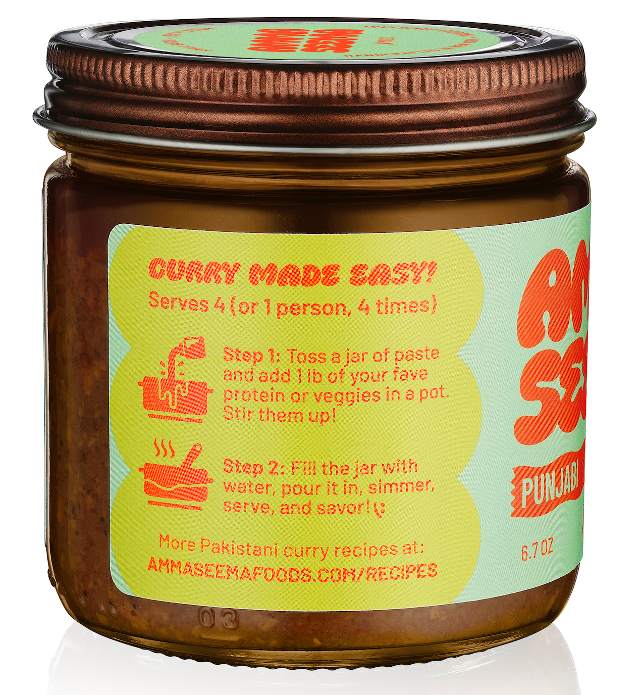 Amma Seema - Wholesale Chili Paste - Amma Seema: Punjabi Curry Paste. Mild1