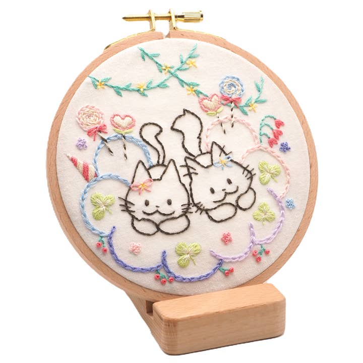 DIY Embroidery Kit Cotton Candy from Sweets & Cat Collection for wholesale by BlueCatCraftCA