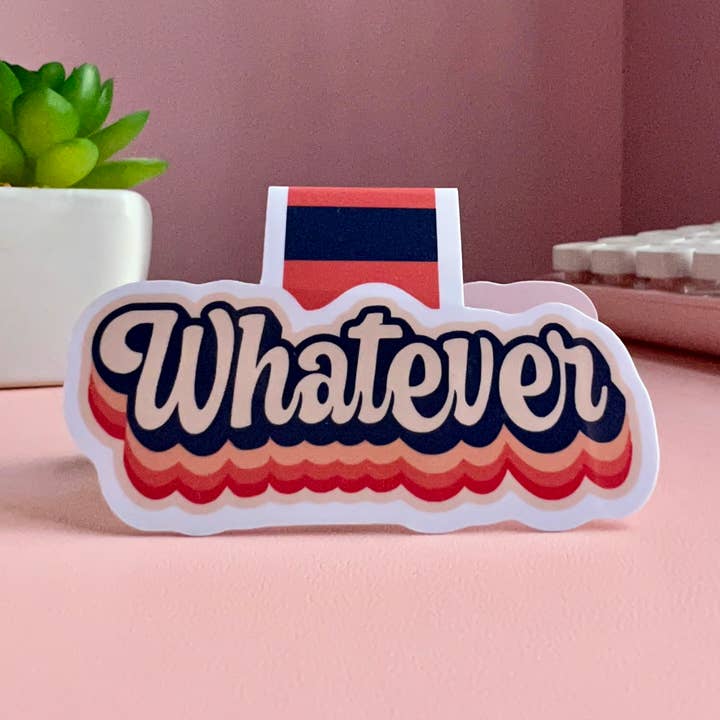 Whatever Retro Magnetic Bookmark for wholesale by Fishbiscuit Designs