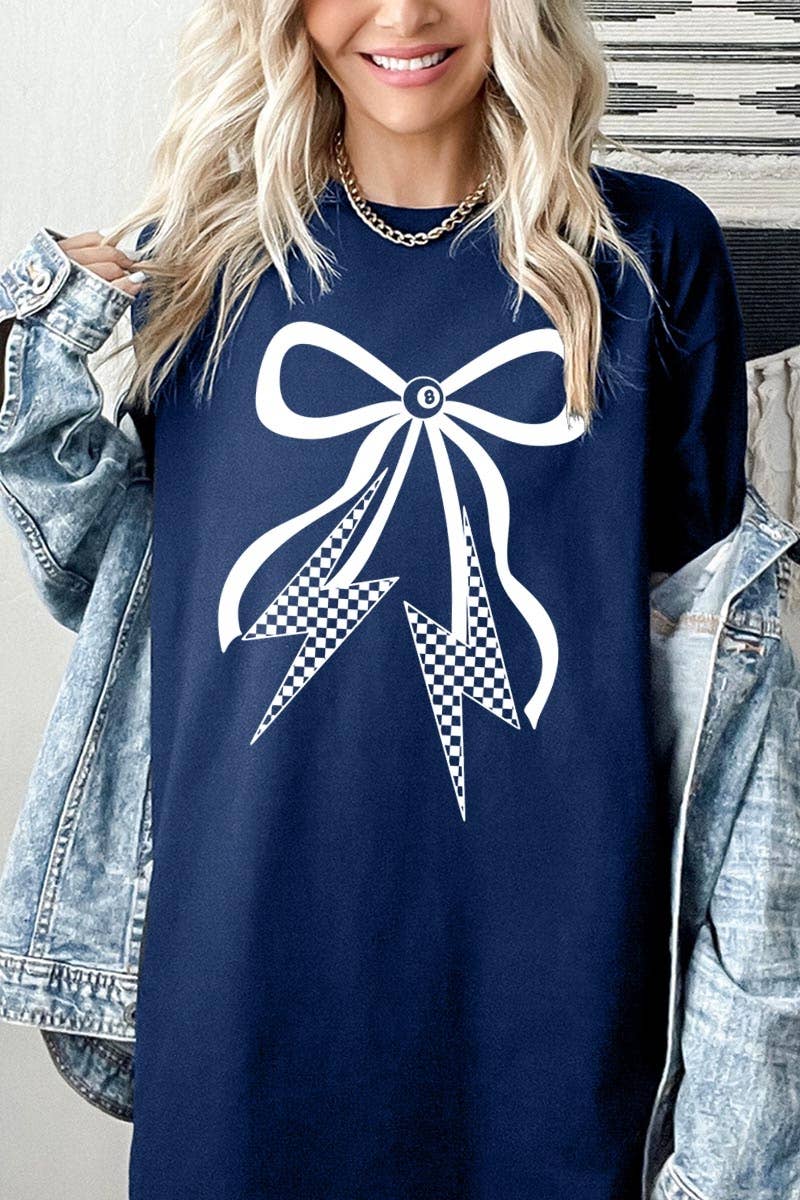 COLORBEAR - Wholesale T-Shirt (Graphic) - Women's - Lightning Bolt Bow Graphic Plus Heavy Cotton Tee10