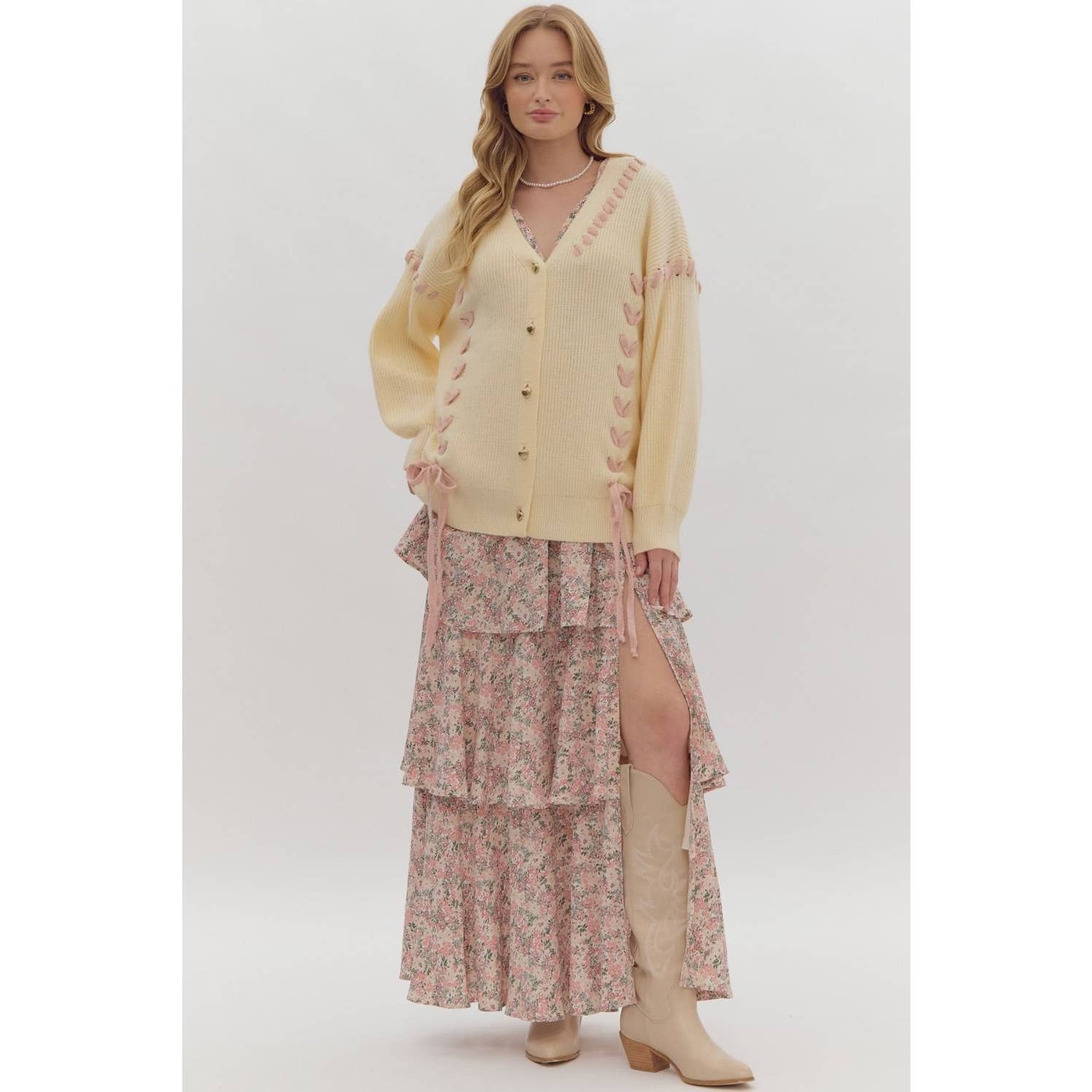 STYLE USA – wholesale Cardigan – Women’s – Ribbed drop shoulder button down cardigan10