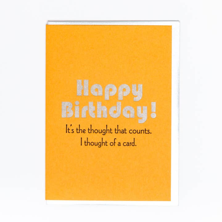 Carte de voeux d'anniversaire Thought pour la vente par Lady Pilot Letterpress