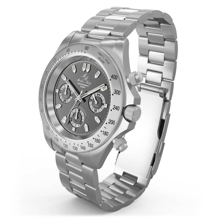Markus Ruby – wholesale Wrist watch – Men's – Dakar Chronograph in Stainless Steel2