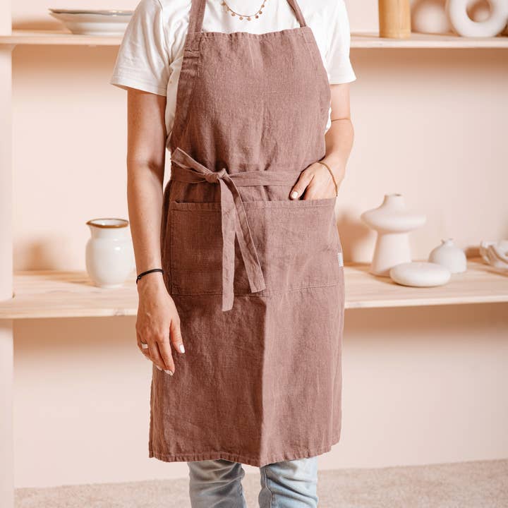LinenQ – wholesale Apron – Adjustable linen apron in various colors