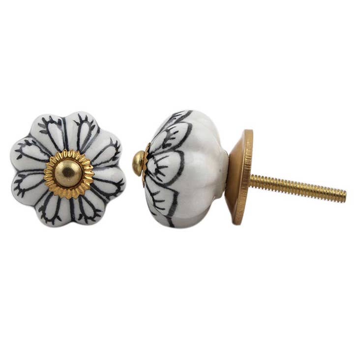 Flerfärgad Lådknopp Bud Keramisk Unik Handtag -1 Styck för wholesale av Daana Paani LLC