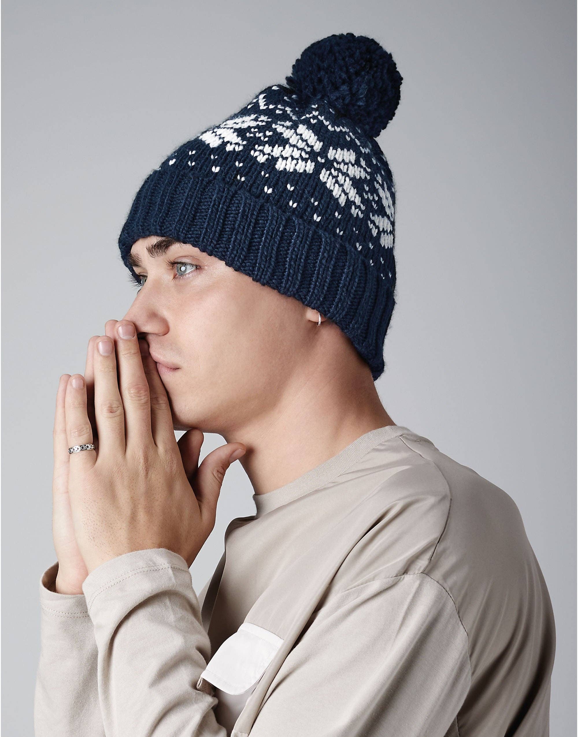 Logo Free Clothing - Wholesale Beanie - Unisex - Beechfield Fair Isle Snowstar® Beanie | Unisex | Pom-Pom | Cuffed | 7 Colours | One Size7