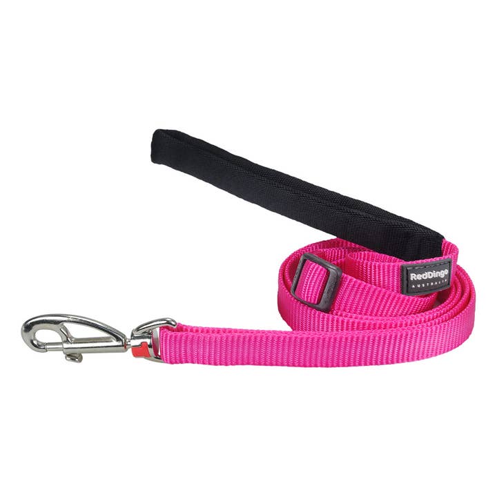 Adjustable Dog Leash Classic Hot Pink for wholesale by Red Dingo
