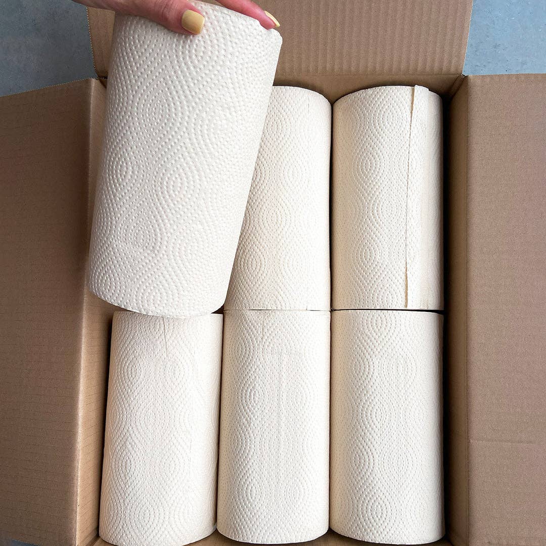 Bazoo – wholesale Toilet paper – 100% FSC Certified Unbleached Bamboo Kitchen Roll – Naked2